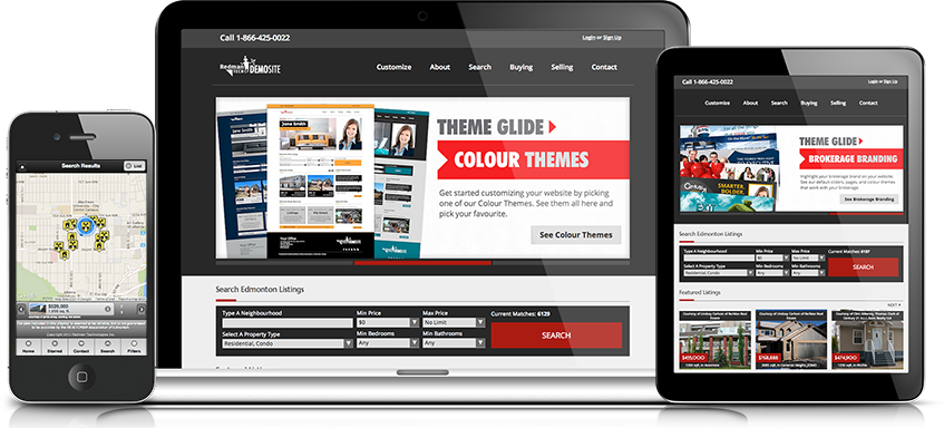 Redman real estate websites on multiple devices